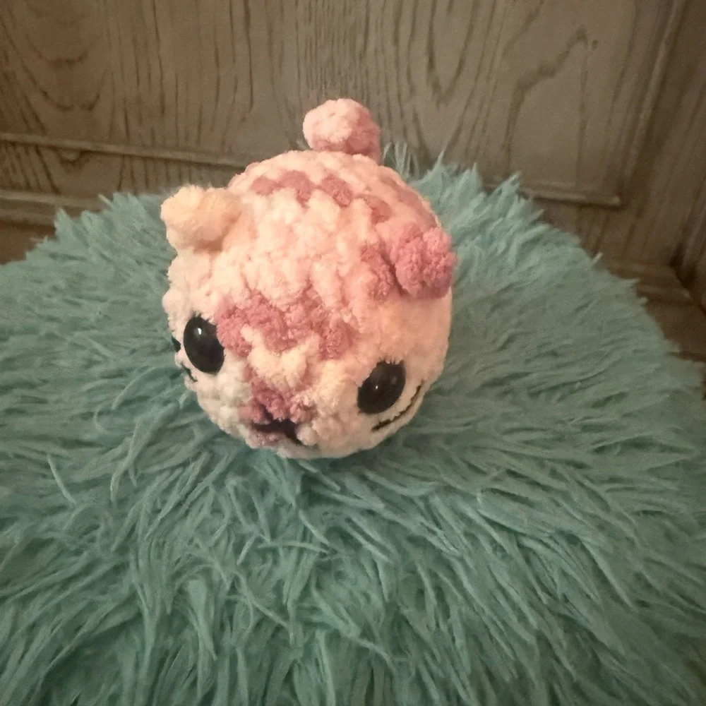 Handmade Crochet Plush Pink Cat!